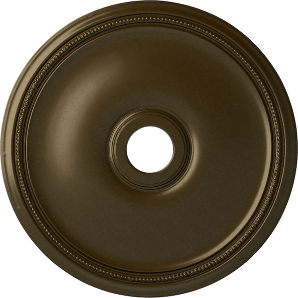 Ekena Millwork Theia Ceiling Medallion (Fits Canopies up to 6 3/4"), Hand-Painted Brass, 24"OD x 3 5/8"ID x 1 3/4"P CM24THBRS - main